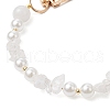 Natural Quartz Crystal Chip & Round ABS Plastic Imitation Pearl Bag Extension Chains AJEW-BA00147-02-5