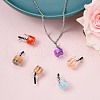 Glass Bottle Pendants X-GLAA-S181-04-5