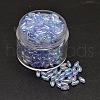 AB Color Plated Rice Electroplated Eco-Friendly Transparent Acrylic Beads X-PACR-I002-13-1