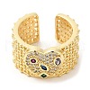 Rack Plating Brass Hollow Open Cuff Rings RJEW-R138-04G-1