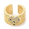 Rack Plating Brass Hollow Open Cuff Rings RJEW-R138-04G-1