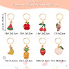 Alloy Enamel Fruit Charms Locking Stitch Markers AJEW-PH01458-2