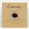 Alloy Pave Glass Moon Constellation Pendant Necklaces for Women FS-WG3B9B3-04-1
