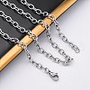 201 Stainless Steel Cable Chain Necklaces NJEW-Q013-12C-P-4