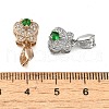 Rack Plating Brass Micro Pave Cubic Zirconia Ice Pick Pinch Bails KK-K340-21-3
