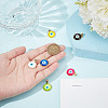 DELORIGIN 6Pcs 6 Colors Glass Pendants KK-DR0001-11-4