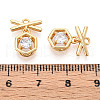 Brass Micro Pave Cubic Zirconia Charms KK-N263-74B-G-3
