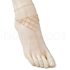 304 Stainless Steel Triangle Mesh Toe Ring Anklets for Women AJEW-AN00665-3