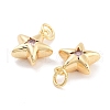 Brass with Cubic Zirconia Pendant KK-P271-38B-02G-2