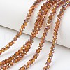 Electroplate Transparent Glass Beads Strands EGLA-A034-T2mm-R14-1