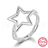 Rhodium Plated 925 Sterling Silver Finger Ring KD4692-05-1-1