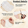 FINGERINSPIRE 7.5 Yards Cotton Strawberry & Bowknot Embroidery Lace Ribbon OCOR-FG0002-53B-4