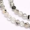 Natural Black Rutilated Quartz Beads Strands G-F509-34-3mm-3