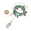 Christmas Theme Glass Beaded Hanging Ornaments HJEW-TA00183-3