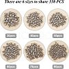Unicraftale 330Pcs 6 Style 202 Stainless Steel Beads STAS-UN0027-07-5