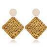 Alloy Rattan Woven Dangle Stud Earrings FS-WGA068A-06-2