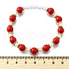 ABS Imitation Pearl Round Beads Stretch Bracelets for Women BJEW-D317-10A-G-5