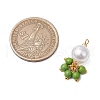 5Pcs 5 Colors ABS Plastic Imitation Pearl Round & Dyed Synthetic Turquoise Tassel Pendants PALLOY-JF03515-5