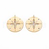 Brass Micro Pave Clear Cubic Zirconia Pendants KK-S356-703-1