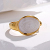 Oval 304 Stainless Steel Enamel Cuff Rings FS-WGAC0F3-02-2