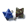Natural & Synthetic Mixed Gemstone Pendants G-P519-03P-2