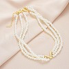 Letter V Alloy & Plastic Pearl Round Beaded Multilayer
Choker & Bracelets Sets FS-WG3C0FB-01-2
