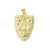 Mother's Day Real 18K Gold Plated Brass Micro Pave Cubic Zirconia Pendants KK-H472-15G-02-1