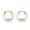 Brass Huggie Hoop Earrings EJEW-S209-07-4