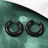 202 Stainless Steel Polishing Hoop Earrings EJEW-M106-02EB-04-1