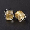 Handmade Gold Foil Lampwork Glass Beads X1-LAMP-G158-02A-4