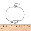 201 Stainless Steel Elephant Link Bracelets BJEW-B128-02P-5
