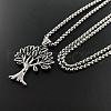 Vintage Punk Style Apple Tree Wishing Tree Hip-hop Pendant Stainless Steel Necklaces MB7398-1