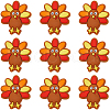 SOFPLATE 10Pcs Thanksgiving Day Food Grade Eco-Friendly Silicone Beads SIL-SP0001-10-1