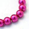 Baking Painted Pearlized Glass Pearl Round Bead Strands X-HY-Q003-6mm-17-2