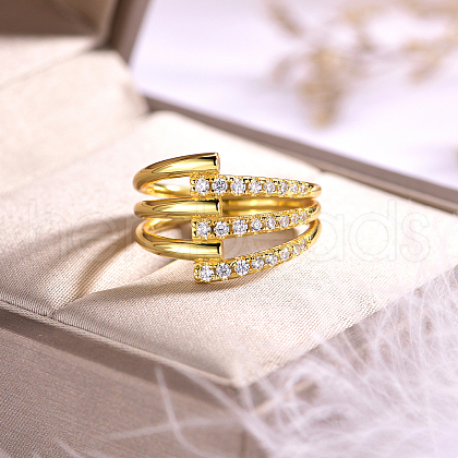 French Vintage Style S925 Sterling Silver Micro Pave Clear Cubic Zirconia Ring TL9311-2-1