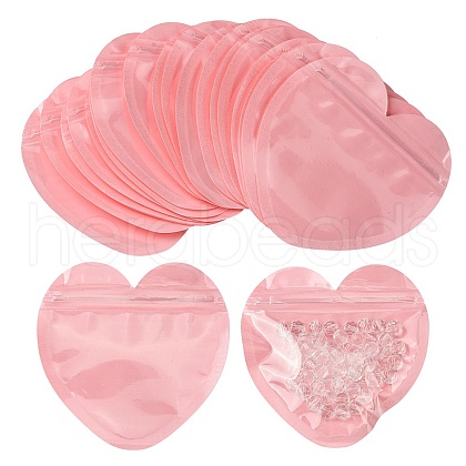 20Pcs Heart Shaped Plastic Packaging Yin-yang Zip Lock Bags OPP-FS0001-03-1