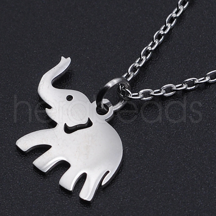 Non-Tarnish 201 Stainless Steel Pendant Necklaces NJEW-S105-JN552-40-1-1