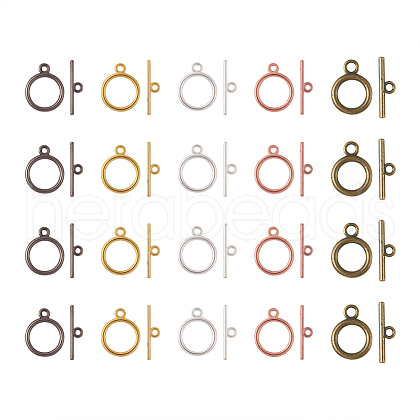 Tibetan Style Alloy Toggle Clasps TIBE-BT0001-04-1