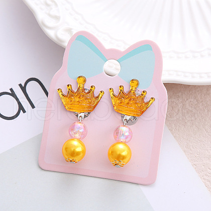 Alloy Plastic Clip-on Earrings for Kid WG21FF0-22-1
