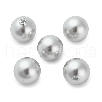 Baking Painted Pearlized Glass Pearl Round Beads X-HY-Q001-02B-04-1