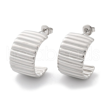 Non-Tarnish 304 Stainless Steel Stud Earrings EJEW-H115-22P-1