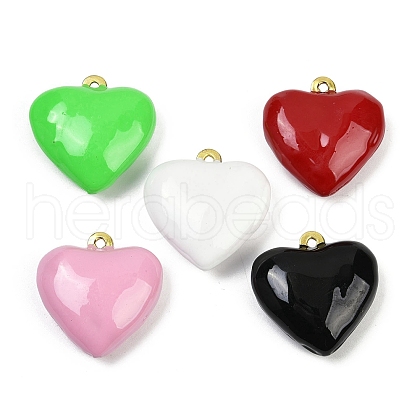 Brass Enamel Pendants KK-M322-01D-G-1