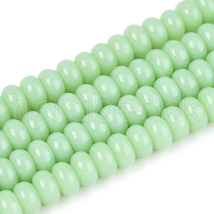 Opaque Spray Painted Glass Beads GLAA-ZX008-4mm-18U-1