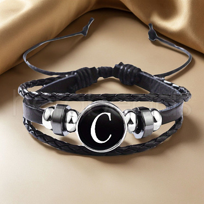 Adjustable Imitation Leather Cord Multilayer Bracelets WGB28DF-03-1