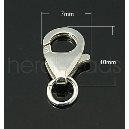 925 Sterling Silver Lobster Claw Clasps STER-A001-35-1