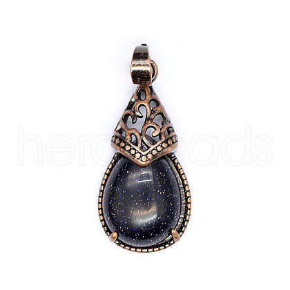 Retro Hollow Natural Rhodonite  Pendants PW-WGBA09F-24-1