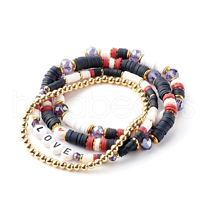 Stretch Beaded Bracelets Sets BJEW-JB06203-1