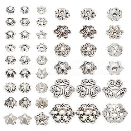 ARRICRAFT 300Pcs 15 Style Tibetan Style Bead Caps FIND-AR0004-43-1