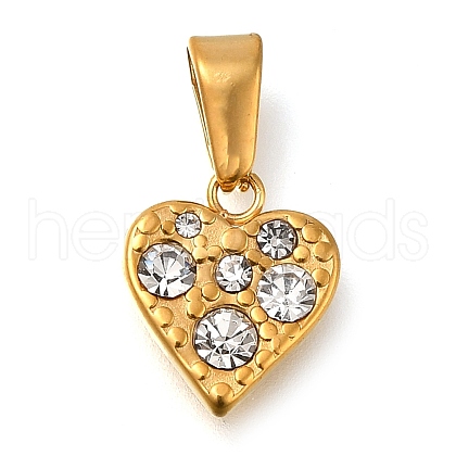 Ion Plating(IP) 304 Stainless Steel Rhinestone Pendants STAS-Z113-09G-1