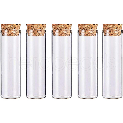 Empty Small Glass Cork Bottles AJEW-BC0003-05-1
